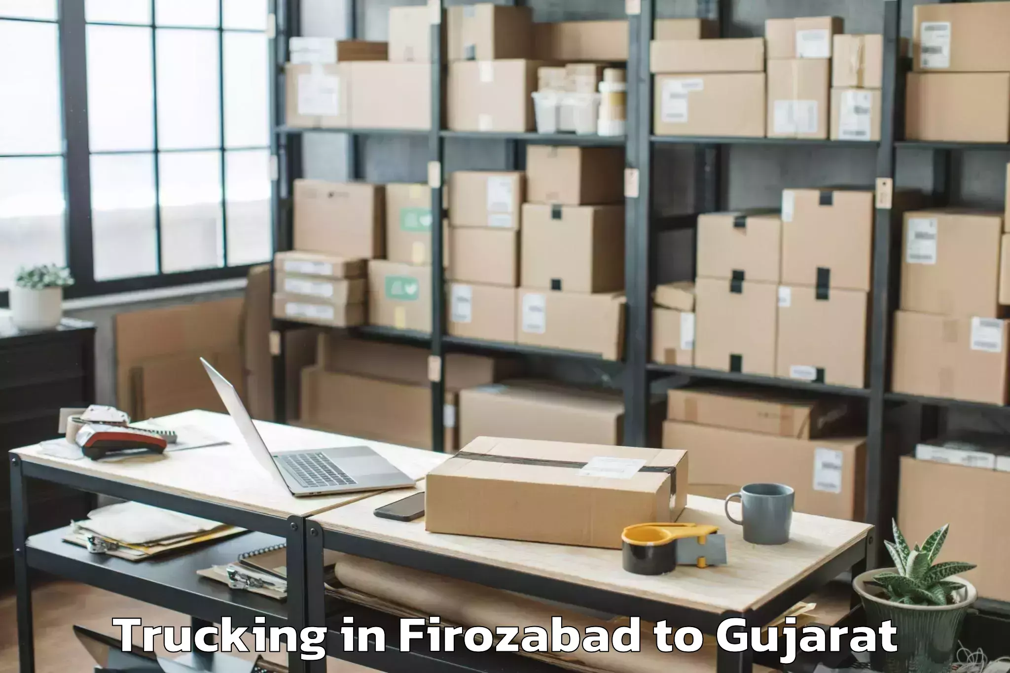 Leading Firozabad to Sutrapada Trucking Provider